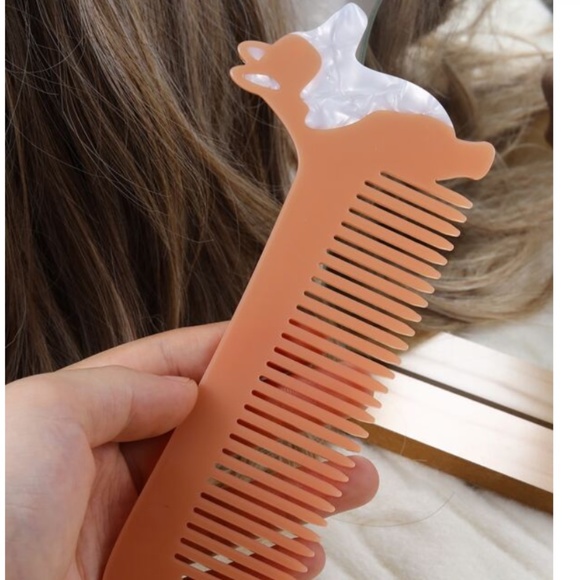 ❤️❤️FREE Dog Corgi Puppy Hipster Hip Chic Girly Modern Vaca Gift Art Hair Comb - Picture 3 of 5